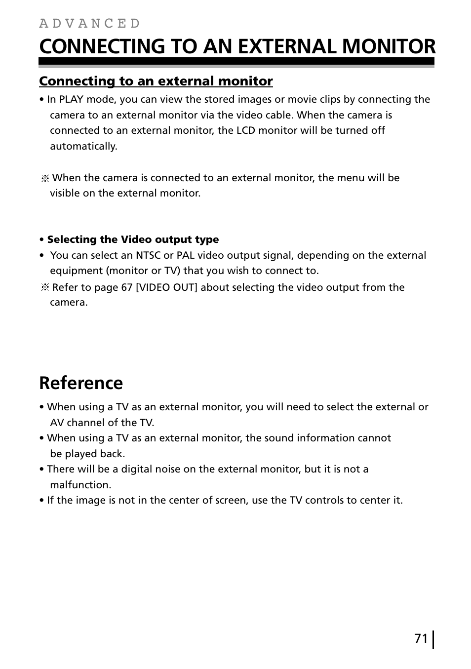 Connecting to an external monitor, Reference | Gateway DC-M40 User Manual | Page 71 / 95