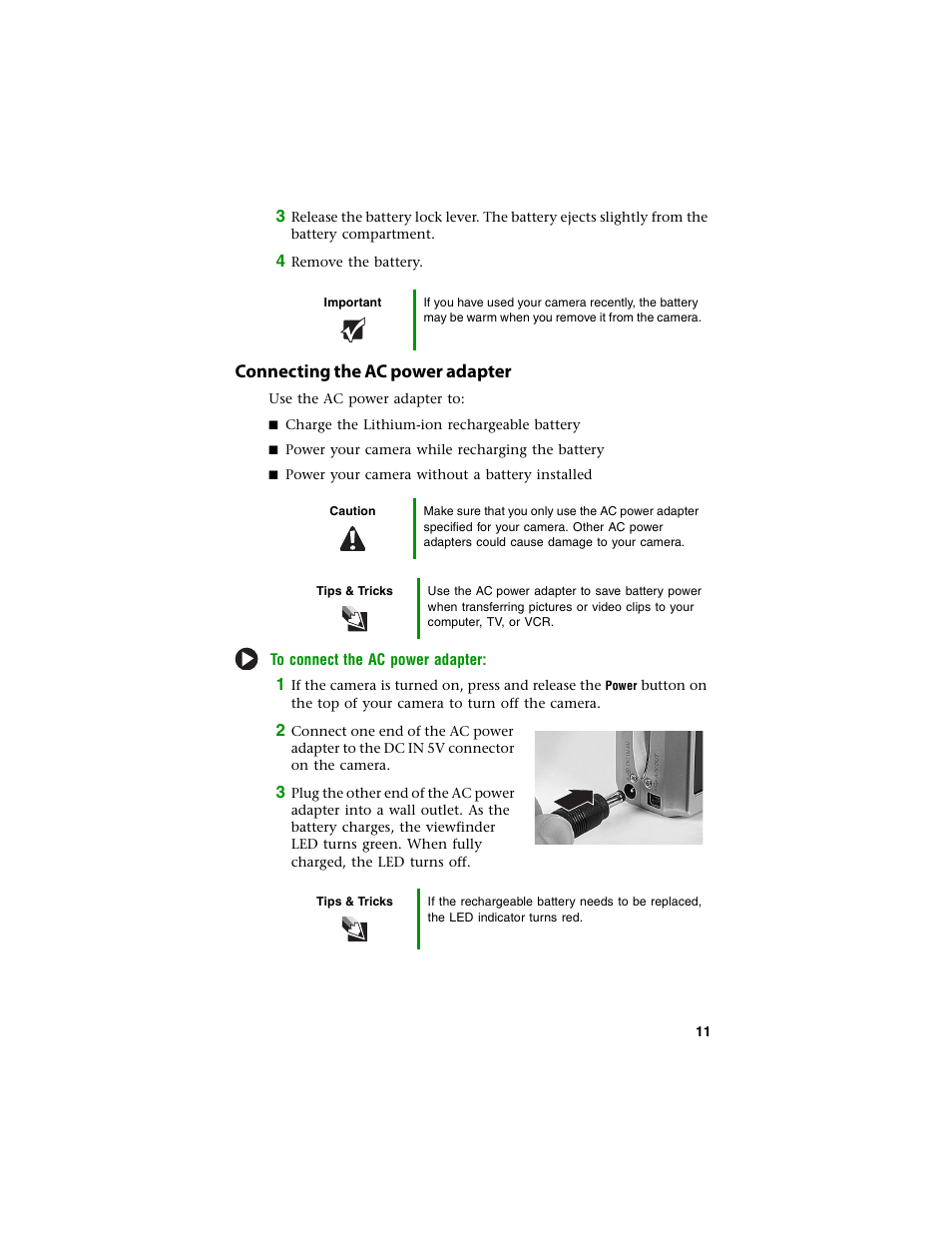 Connecting the ac power adapter | Gateway DC-T60 User Manual | Page 15 / 92