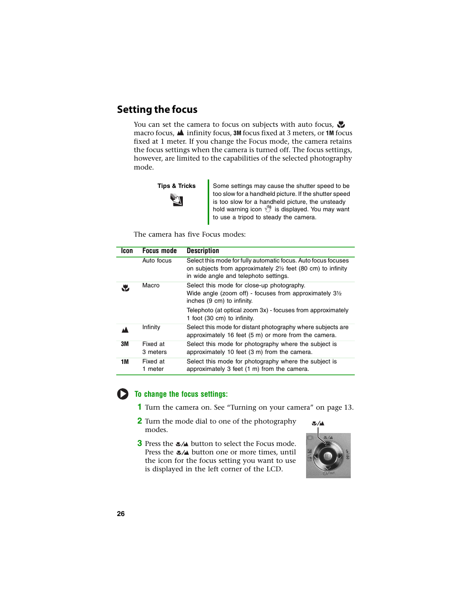 Setting the focus | Gateway DC-T60 User Manual | Page 30 / 92