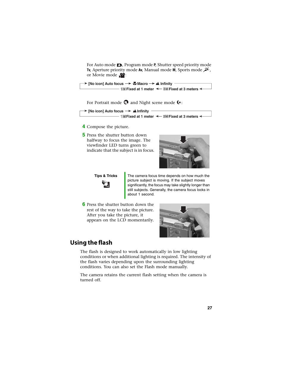 Using the flash | Gateway DC-T60 User Manual | Page 31 / 92