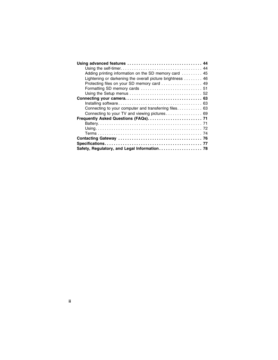 Gateway DC-T60 User Manual | Page 4 / 92