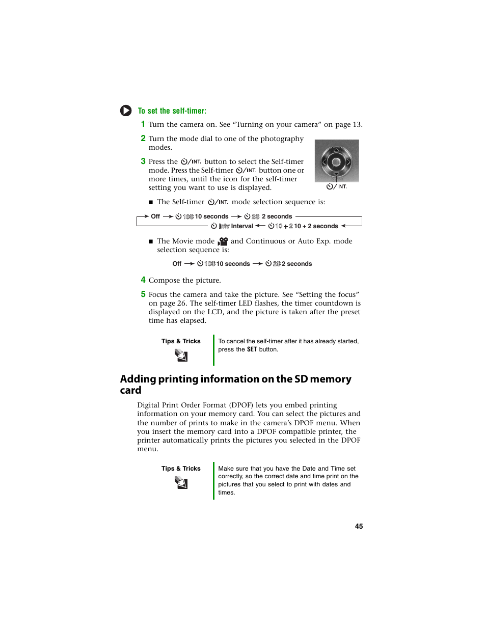 Adding printing information on the sd memory card | Gateway DC-T60 User Manual | Page 49 / 92