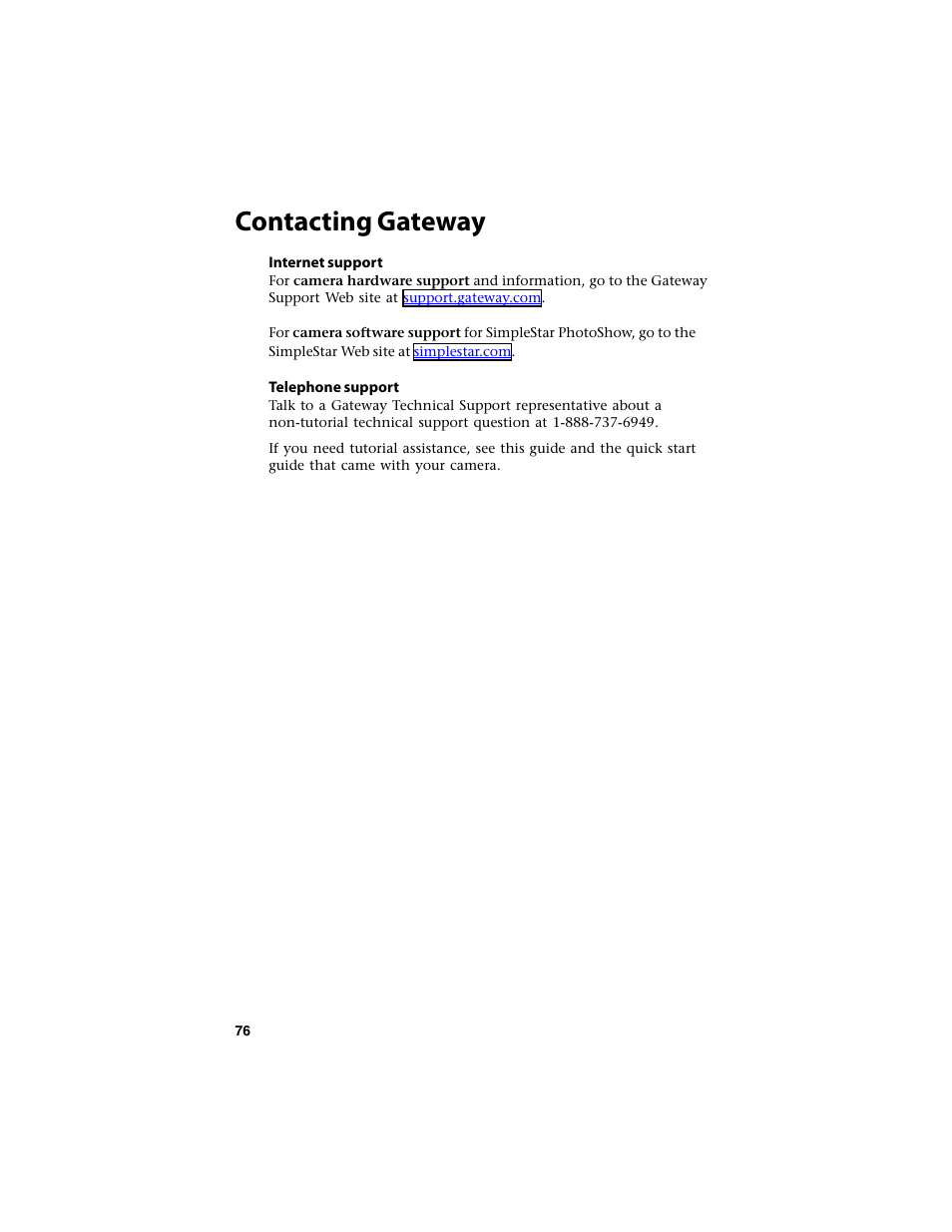 Contacting gateway | Gateway DC-T60 User Manual | Page 80 / 92