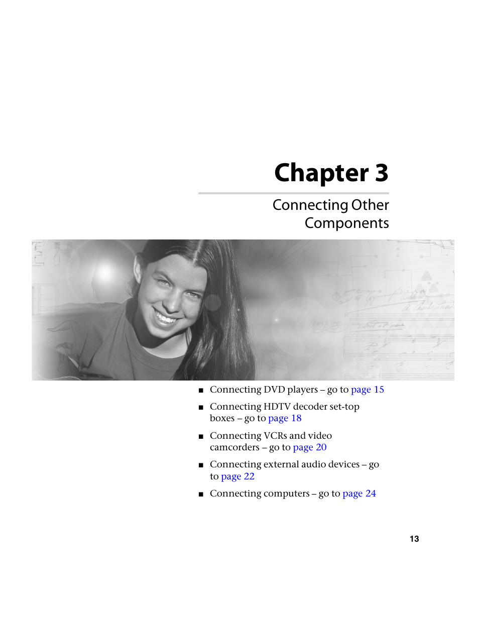 Connecting other components, Chapter 3 | Gateway 30 inch LCD TV User Manual | Page 17 / 64