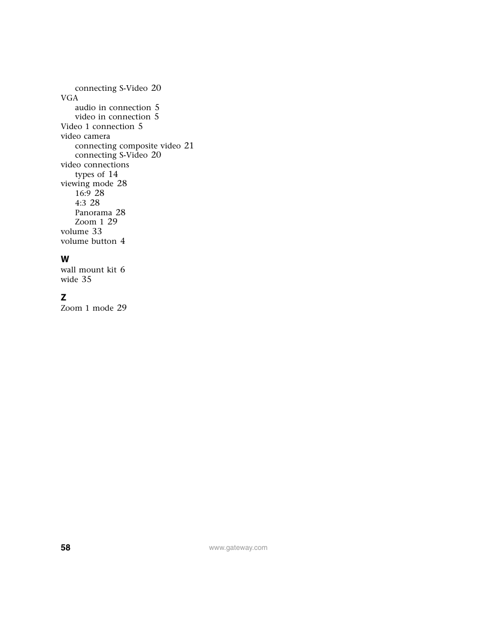Gateway 30 inch LCD TV User Manual | Page 62 / 64