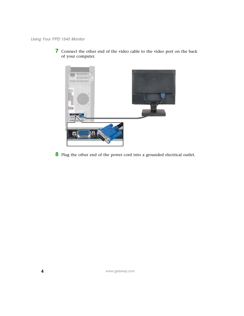 Gateway FPD 1540 User Manual | Page 8 / 38