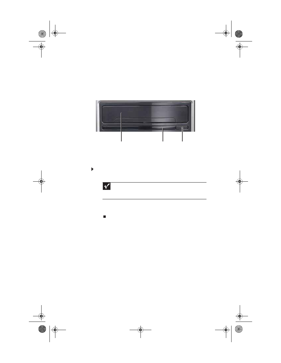 Using optical drives, Features, Loading an optical disc | To insert an optical disc, Features loading an optical disc | Gateway GM5688E User Manual | Page 30 / 140