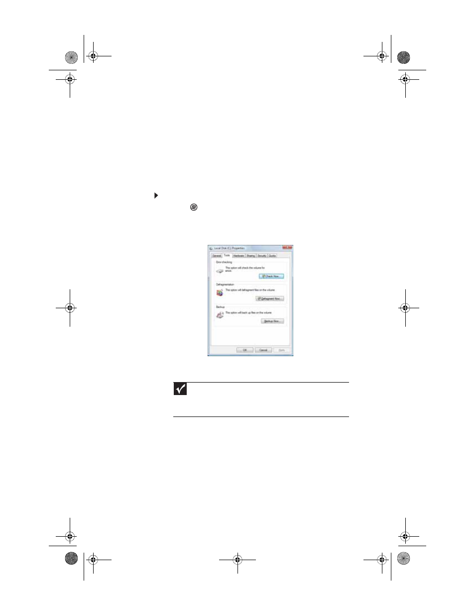 Checking the hard drive for errors, To check the hard drive for errors | Gateway GM5688E User Manual | Page 74 / 140