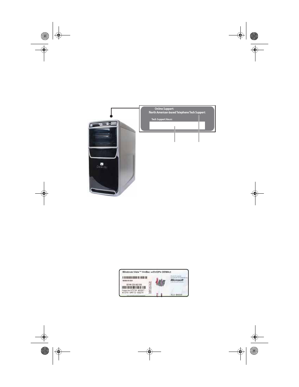 Gateway contact information, Microsoft certificate of authenticity | Gateway GM5688E User Manual | Page 9 / 140