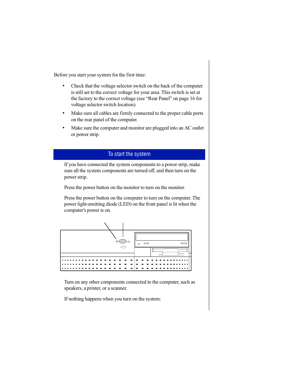 Starting your system | Gateway E-3200 User Manual | Page 12 / 42