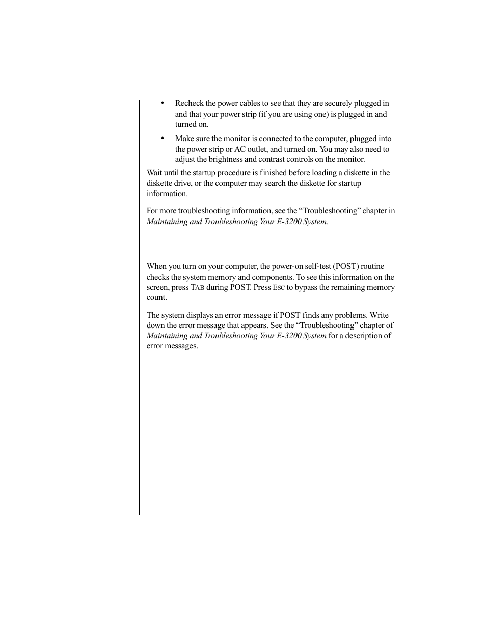 Understanding the power-on self-test | Gateway E-3200 User Manual | Page 13 / 42