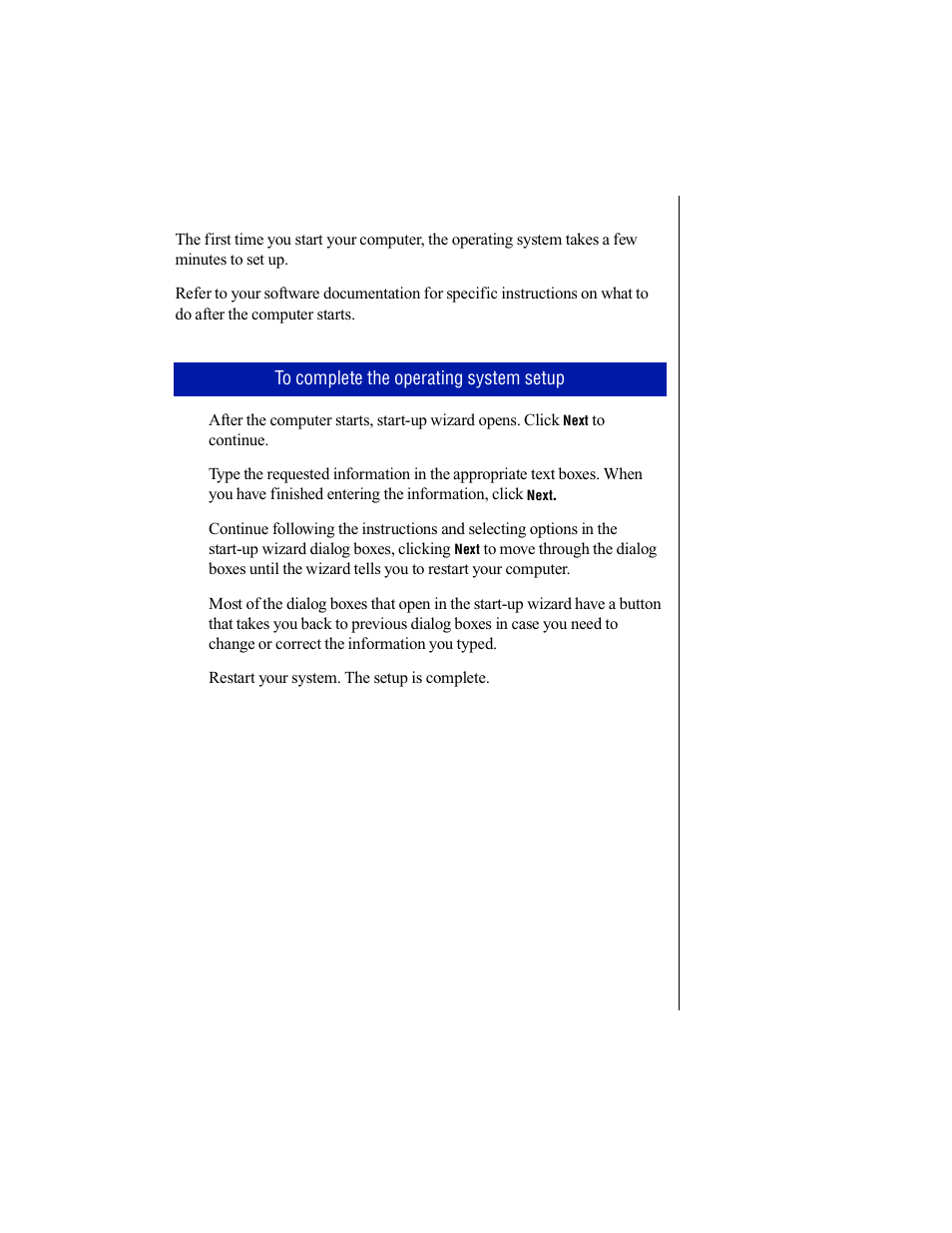 Setting up the operating system | Gateway E-3200 User Manual | Page 14 / 42