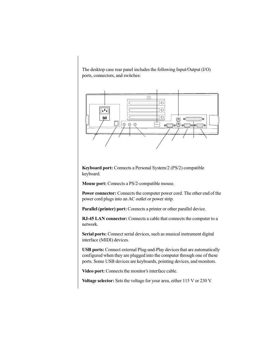 Rear panel | Gateway E-3200 User Manual | Page 21 / 42