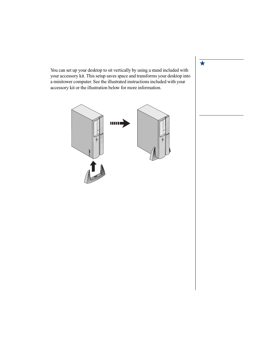 Vertical desktop feature | Gateway E-3200 User Manual | Page 22 / 42