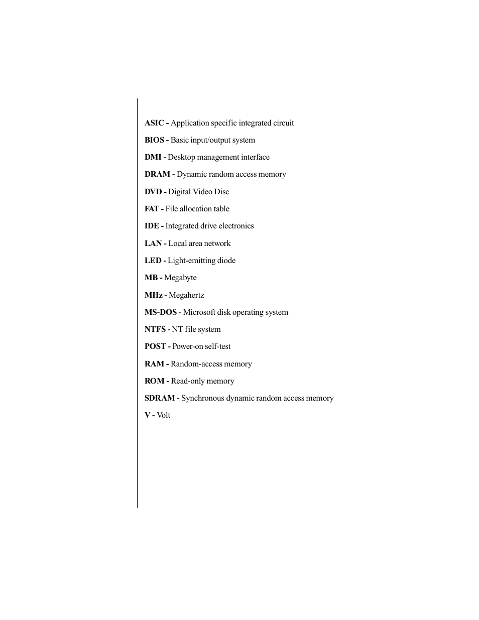 Acronyms and abbreviations | Gateway E-3200 User Manual | Page 33 / 42