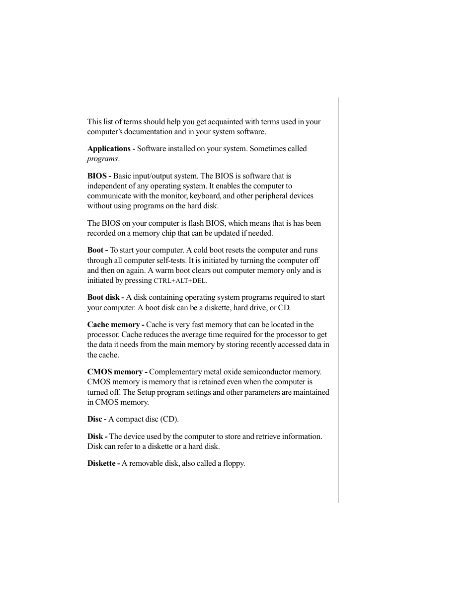 Terms and definitions | Gateway E-3200 User Manual | Page 34 / 42