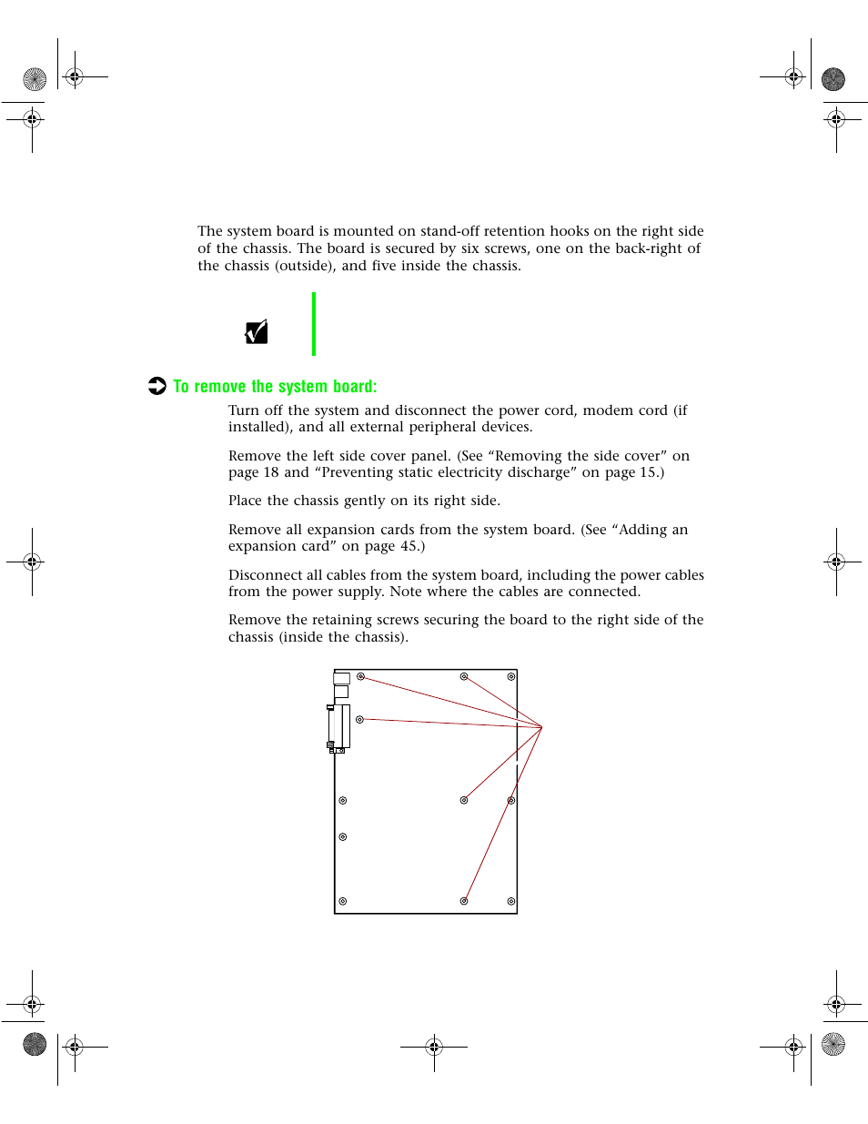 Replacing the system board | Gateway 6400 User Manual | Page 59 / 148