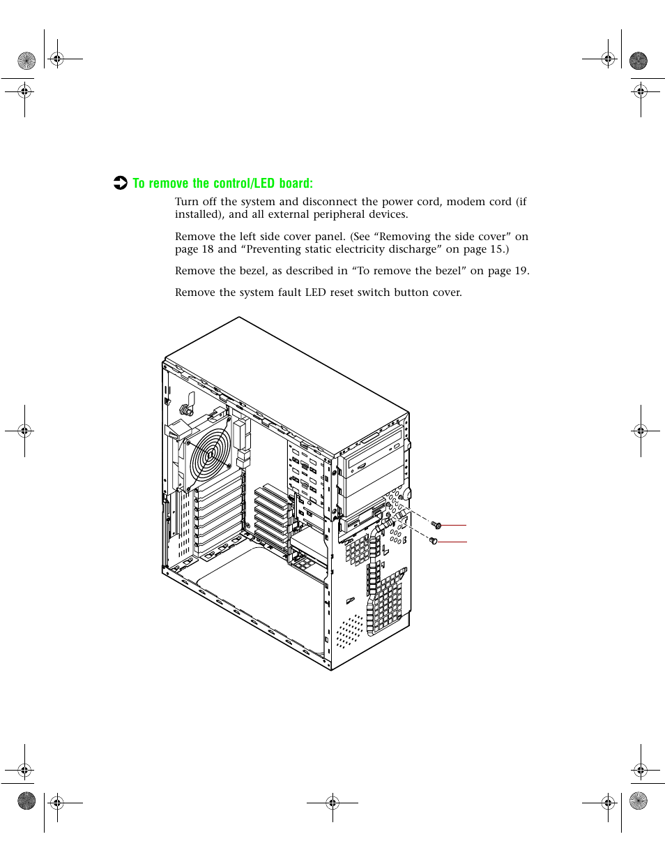 Replacing the control/led board | Gateway 6400 User Manual | Page 73 / 148