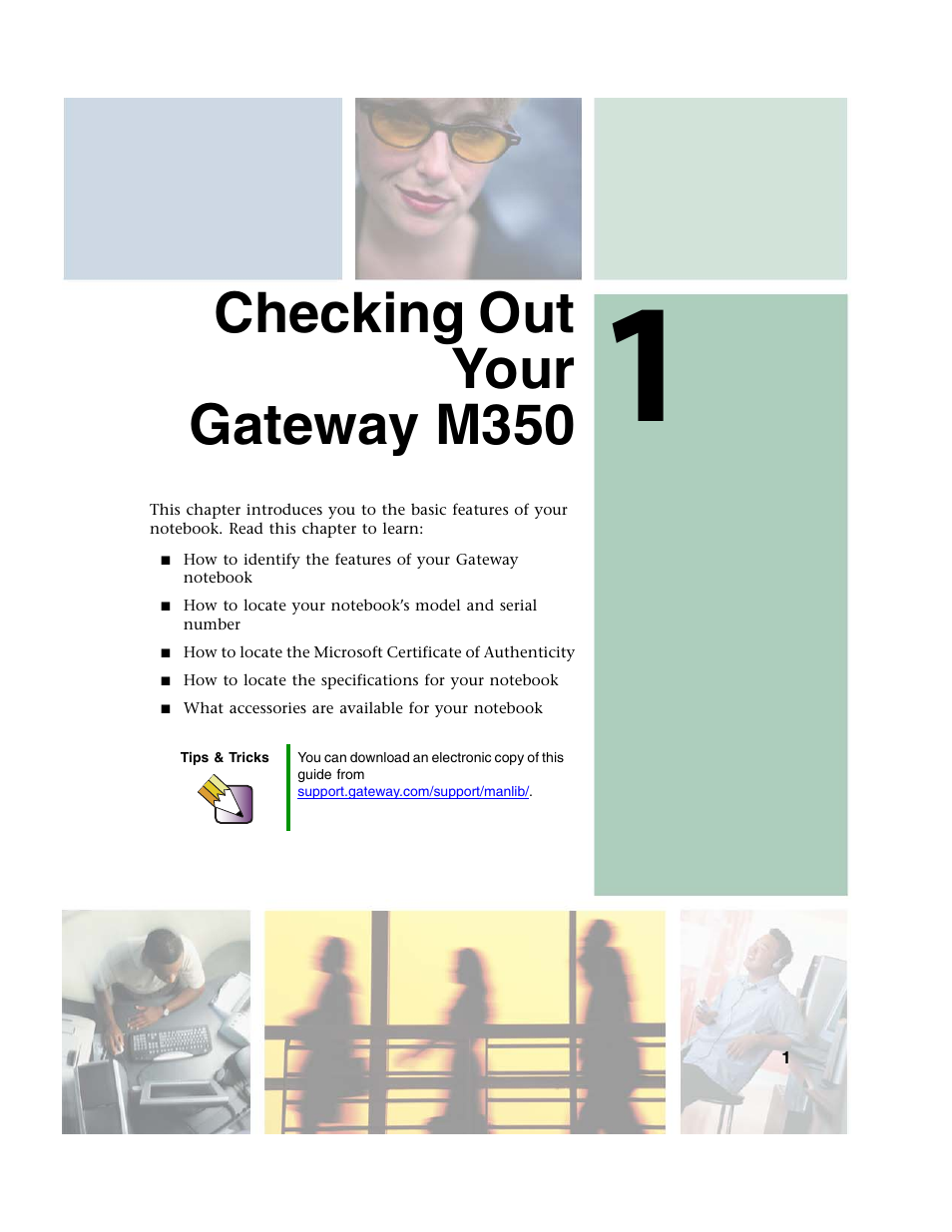 Gateway M350 User Manual | Page 11 / 334