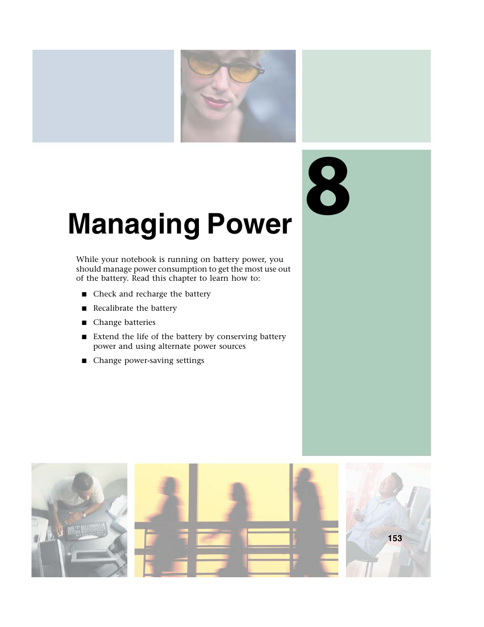 Managing power | Gateway M350 User Manual | Page 163 / 334