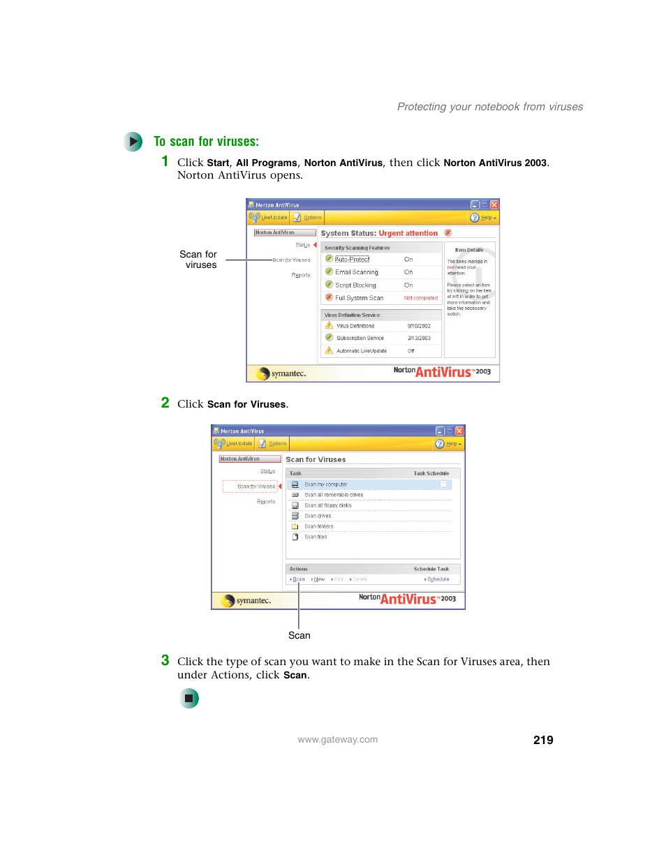Gateway M350 User Manual | Page 229 / 334