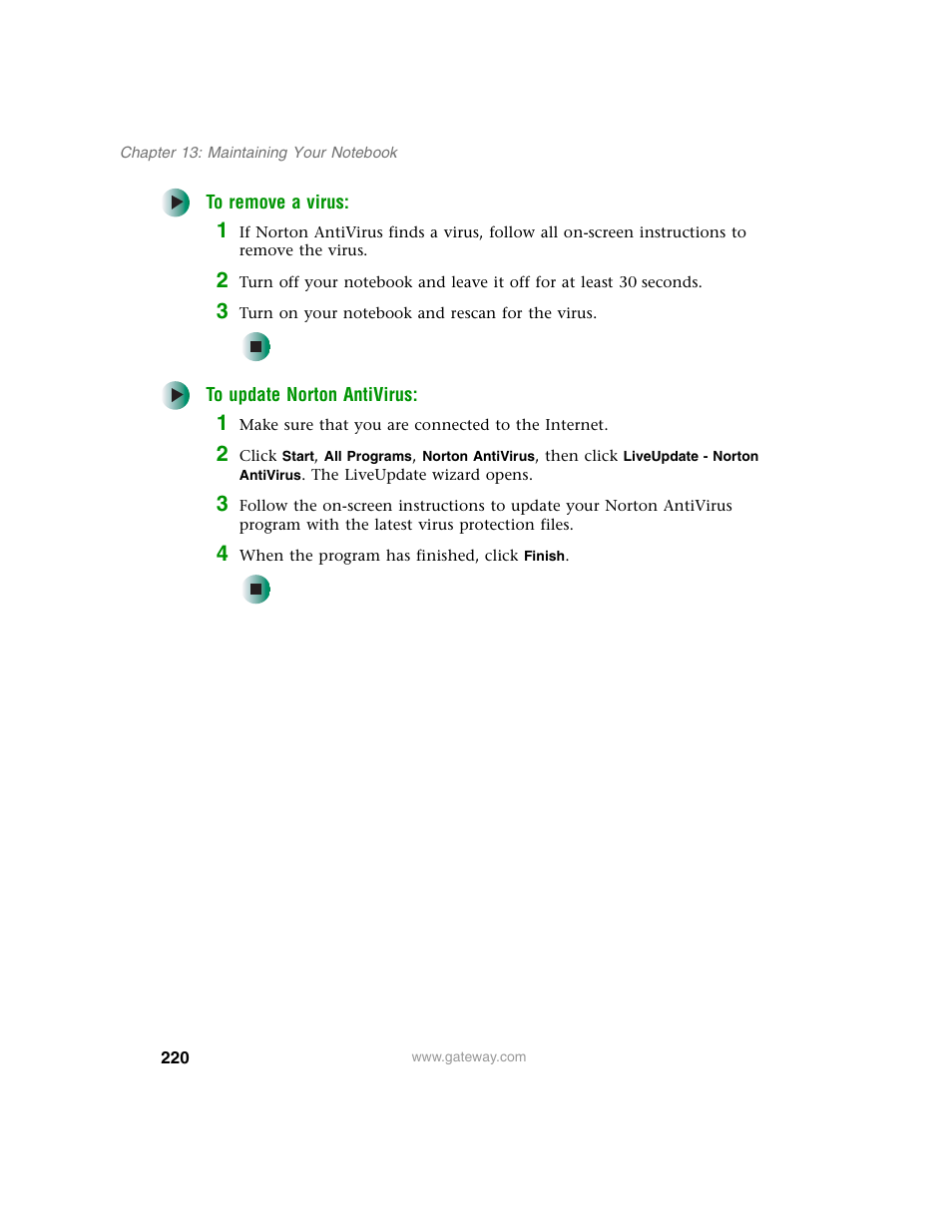 Gateway M350 User Manual | Page 230 / 334