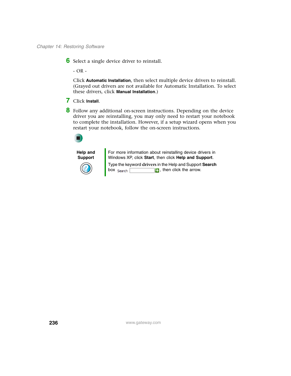 Gateway M350 User Manual | Page 246 / 334