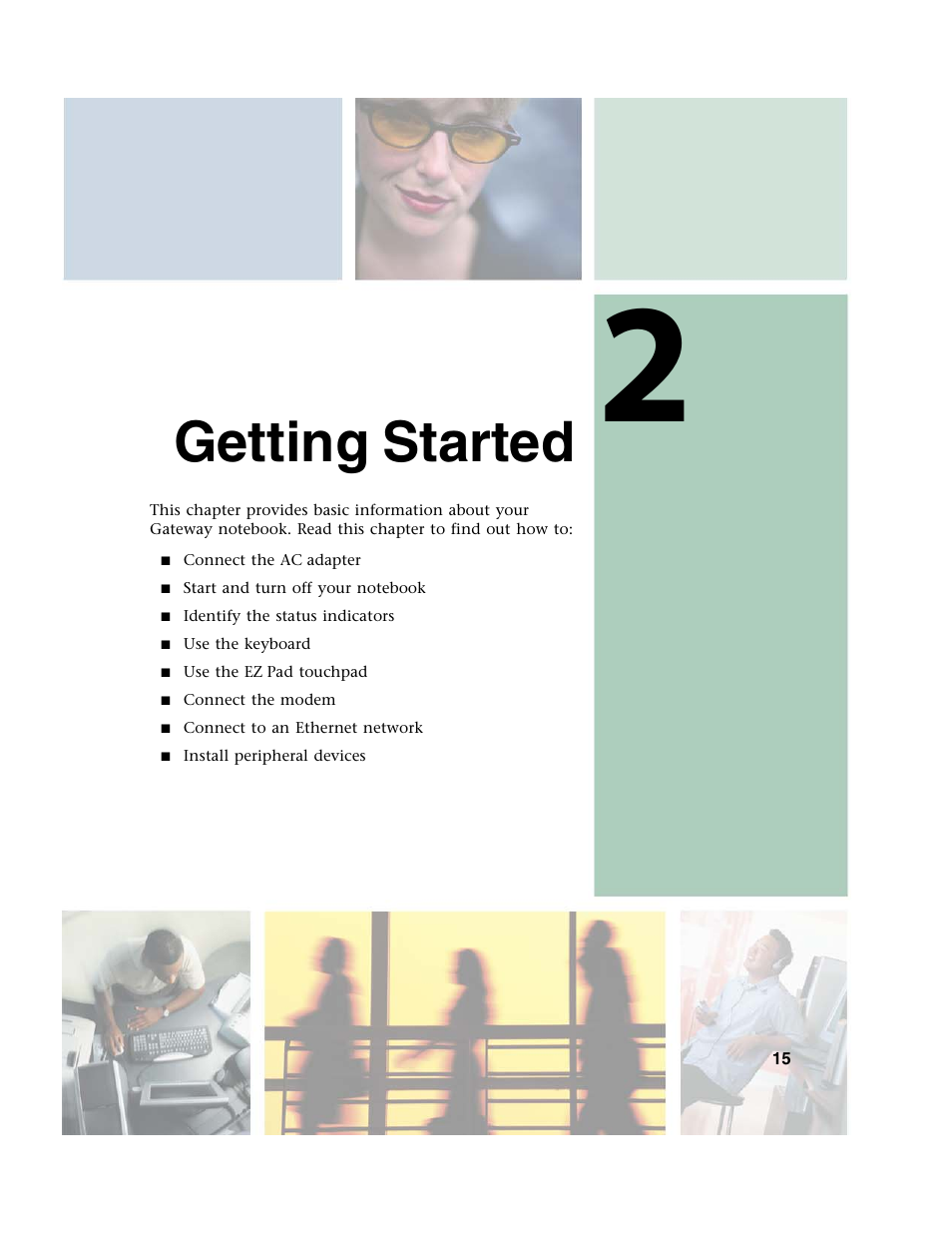 Getting started | Gateway M350 User Manual | Page 25 / 334