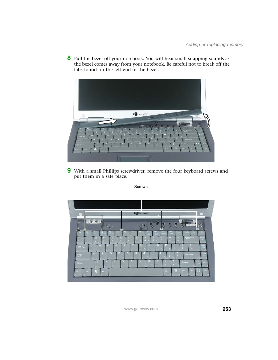Gateway M350 User Manual | Page 263 / 334