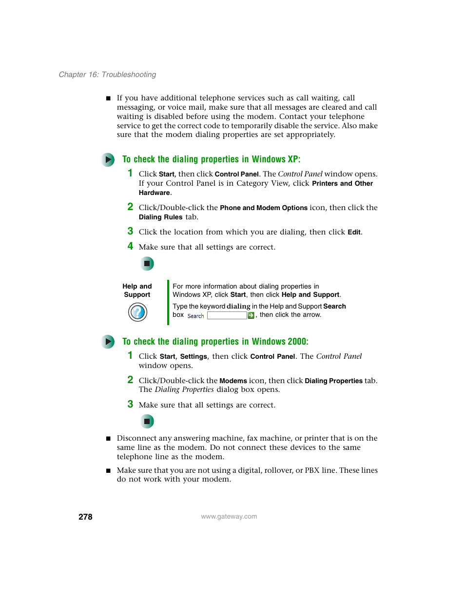 Gateway M350 User Manual | Page 288 / 334
