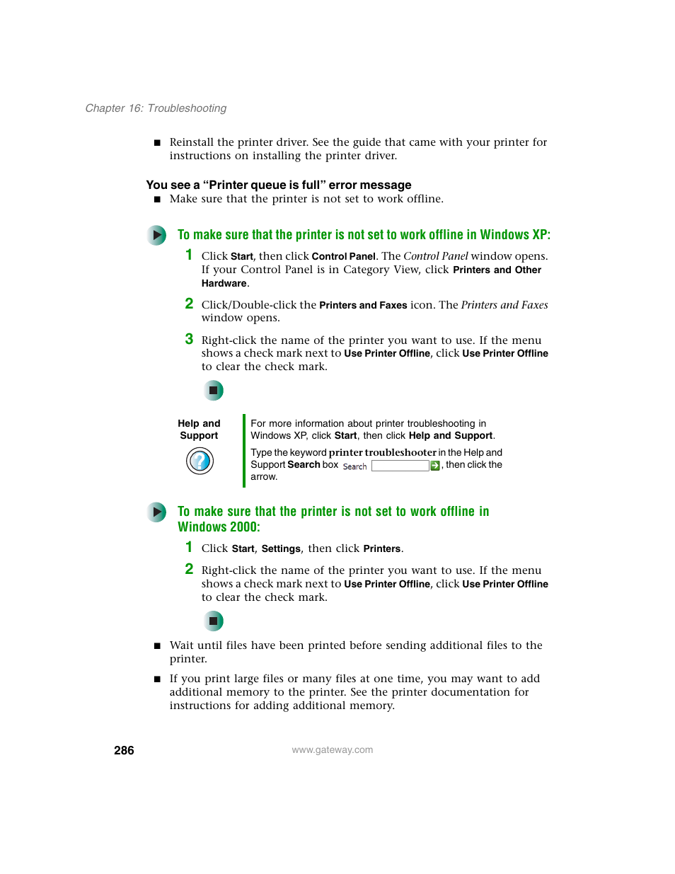 Gateway M350 User Manual | Page 296 / 334