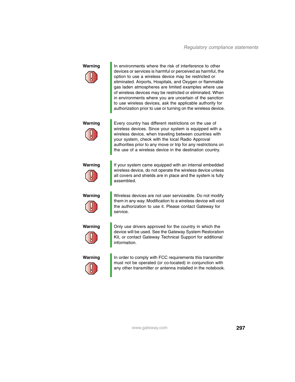 Gateway M350 User Manual | Page 307 / 334