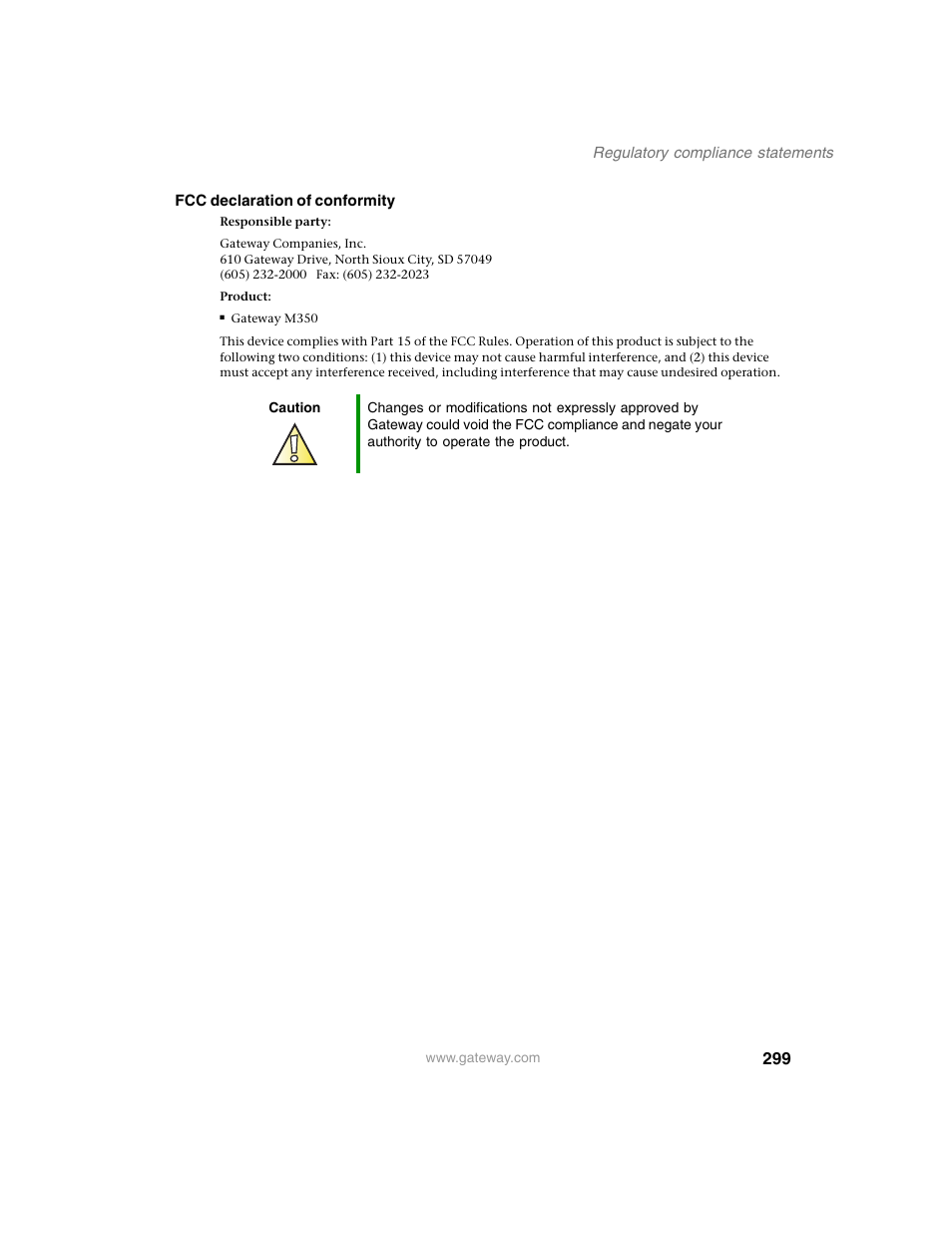 Gateway M350 User Manual | Page 309 / 334