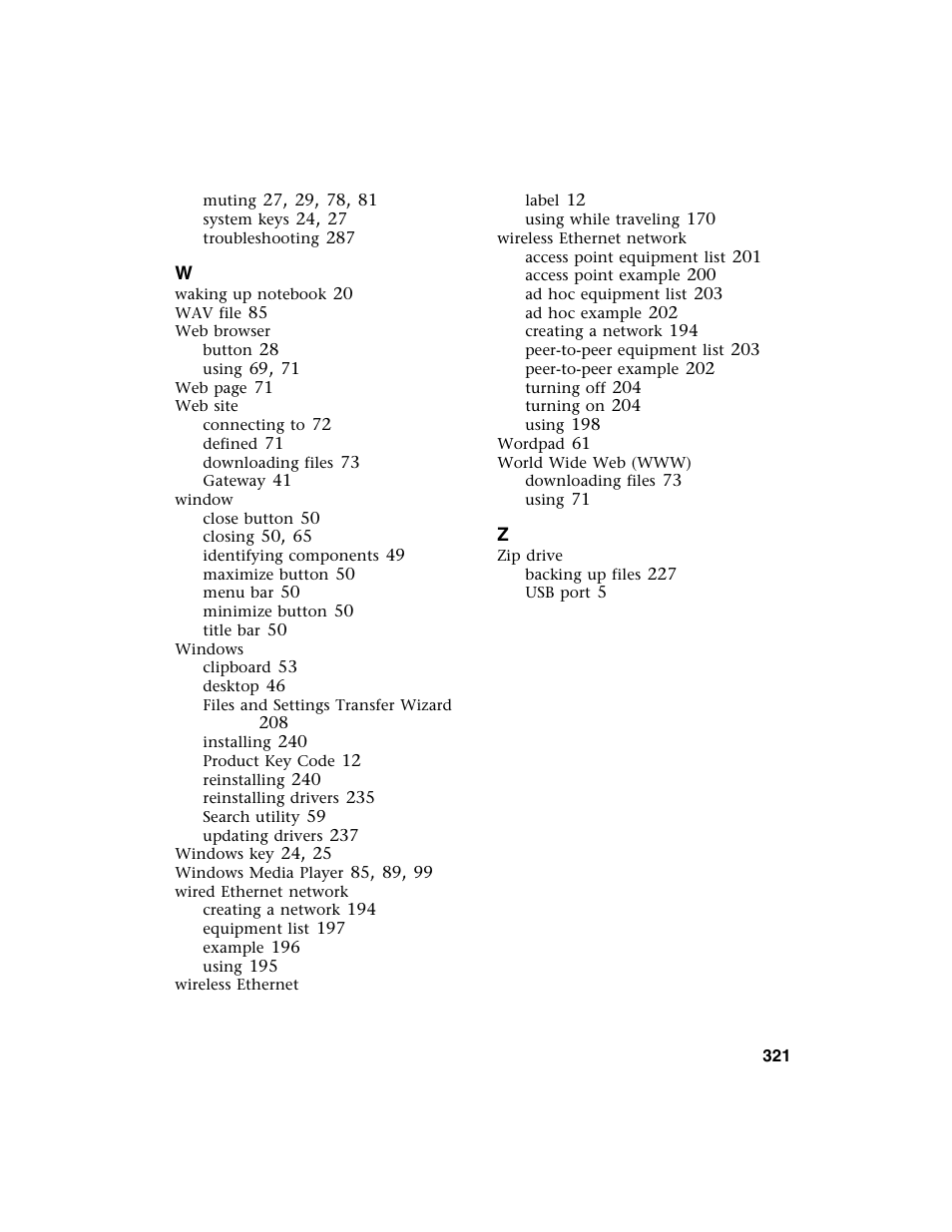 Gateway M350 User Manual | Page 331 / 334