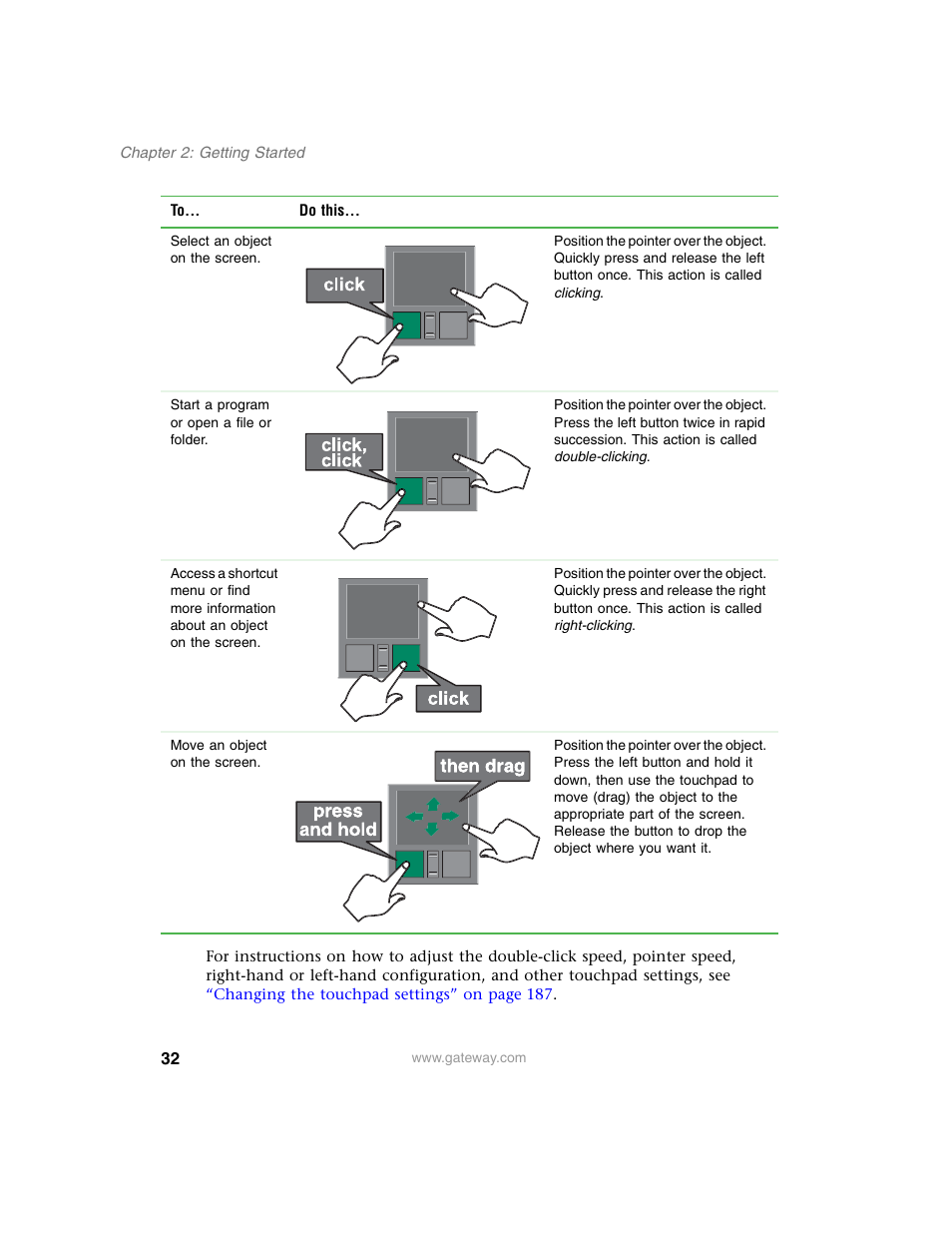 Gateway M350 User Manual | Page 42 / 334
