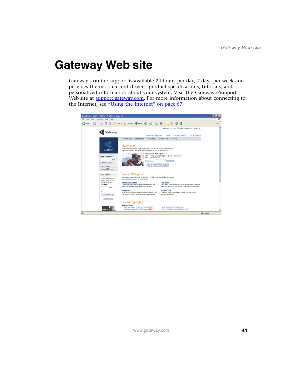 Gateway web site | Gateway M350 User Manual | Page 51 / 334