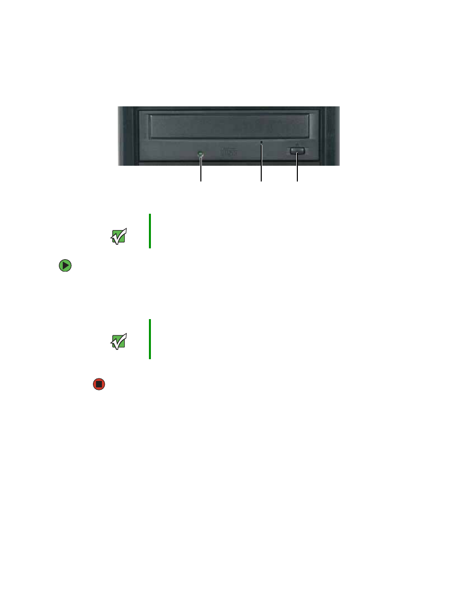 Inserting a cd or dvd | Gateway E-4300 User Manual | Page 48 / 144