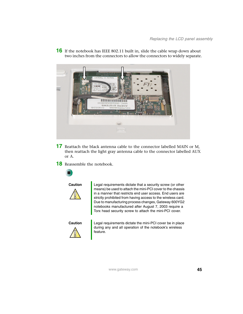 Gateway 600YG2 User Manual | Page 50 / 103