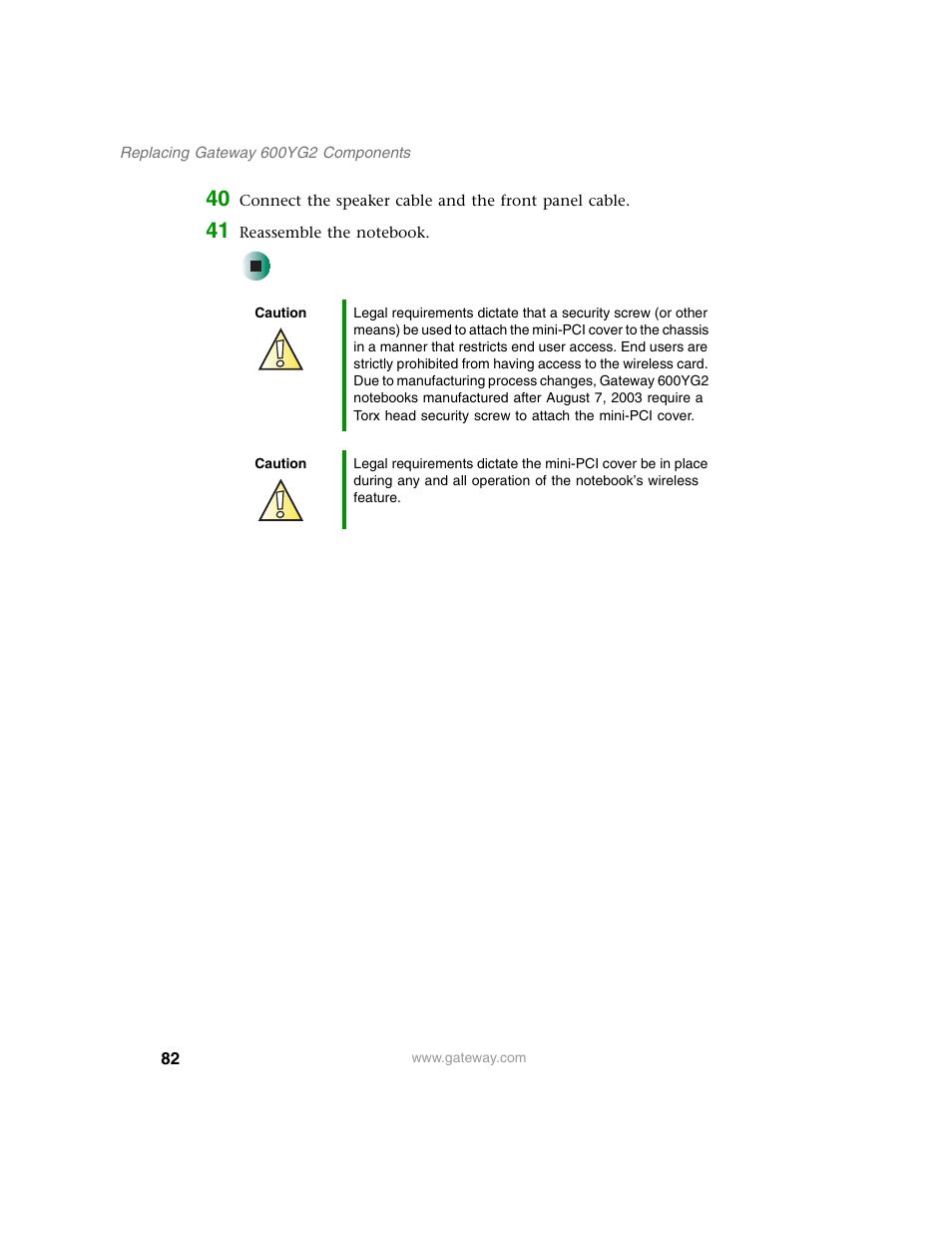 Gateway 600YG2 User Manual | Page 87 / 103