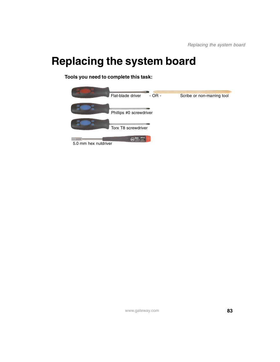 Replacing the system board | Gateway 600YG2 User Manual | Page 88 / 103