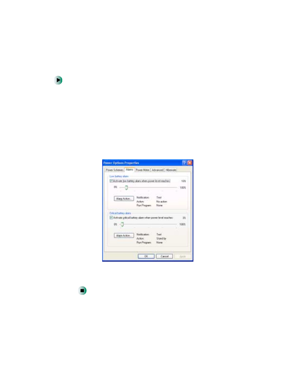 Changing alarm options | Gateway 450 User Manual | Page 164 / 329