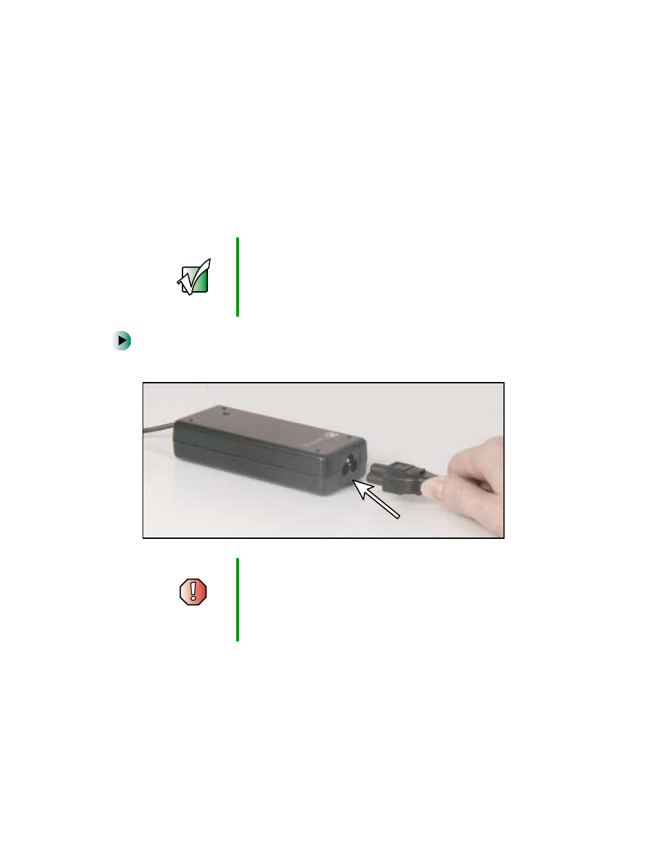 Connecting the acadapter, Connecting the ac adapter | Gateway 450 User Manual | Page 31 / 329