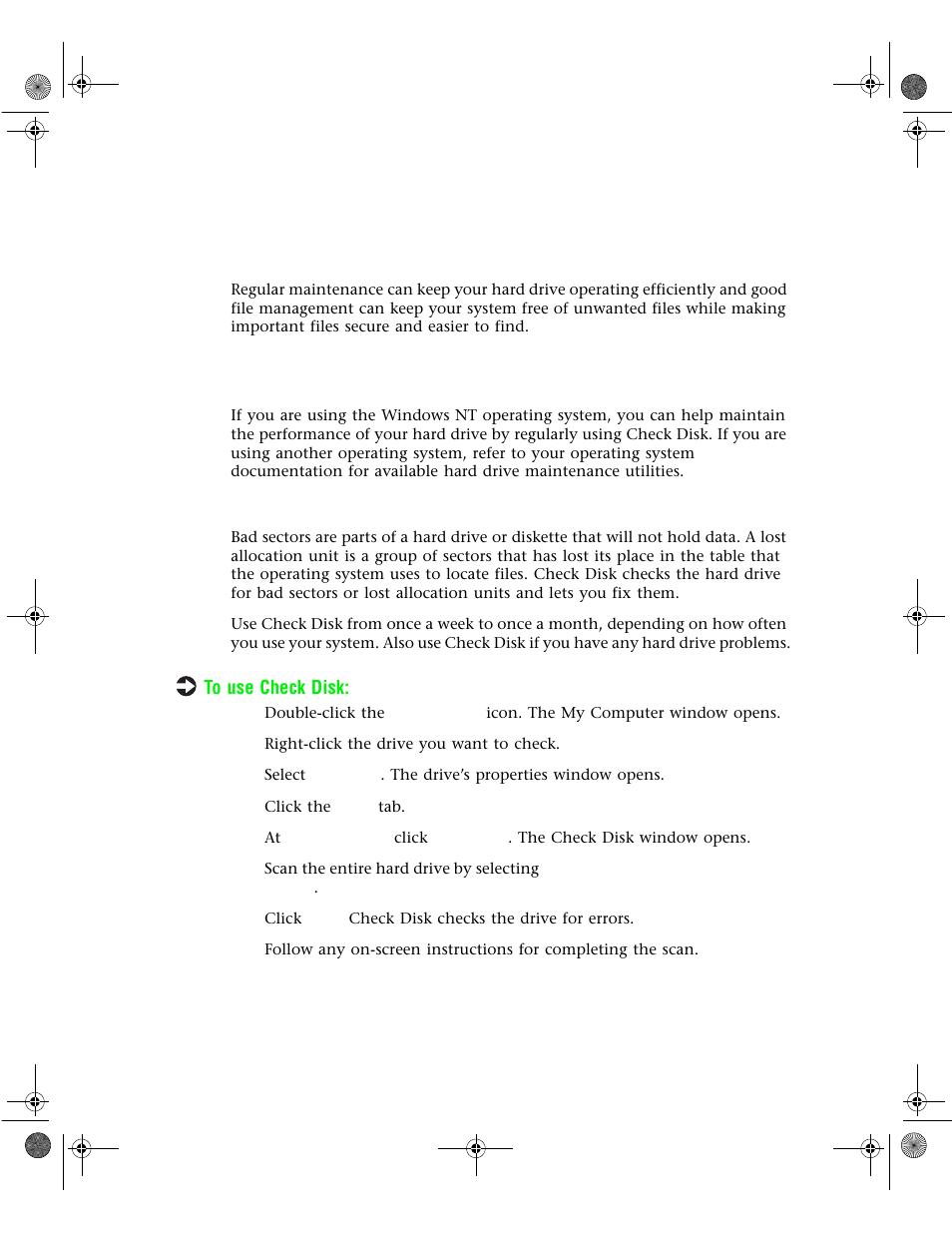 Maintaining and managing your harddrive, Hard drive maintenance utility, Maintaining and managing your hard drive | Gateway 7400 User Manual | Page 101 / 156