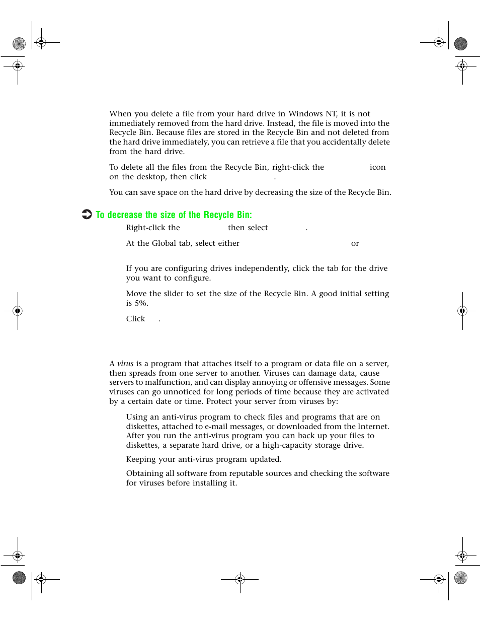 Protecting your server from viruses | Gateway 7400 User Manual | Page 104 / 156