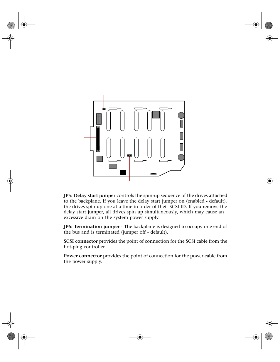 Scsi backplane board, Back side | Gateway 7400 User Manual | Page 18 / 156