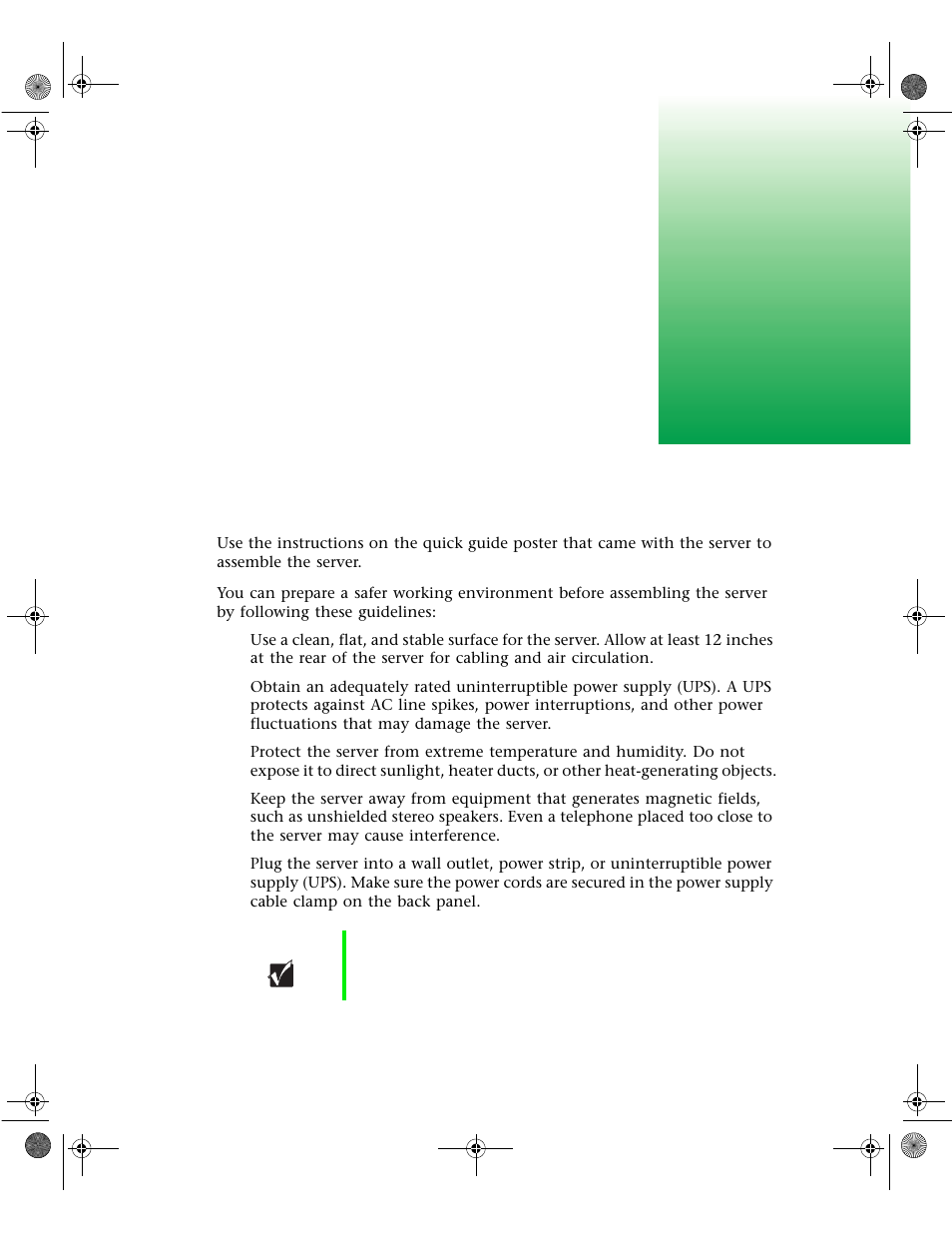 System setup, Setting up the server | Gateway 7400 User Manual | Page 23 / 156
