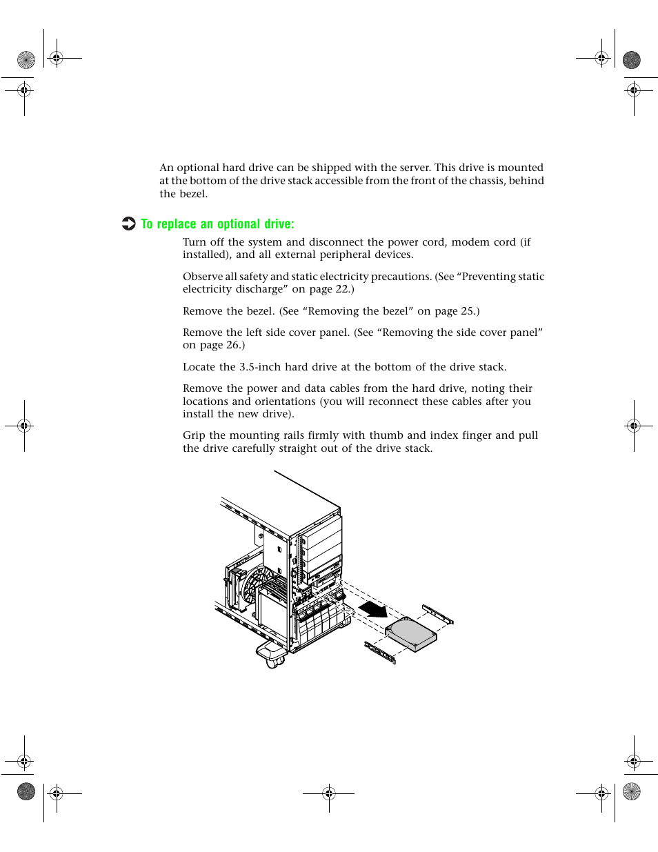 Replacing an optional drive | Gateway 7400 User Manual | Page 41 / 156