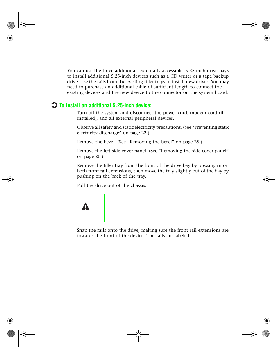 Adding additional 5.25-inch devices | Gateway 7400 User Manual | Page 57 / 156