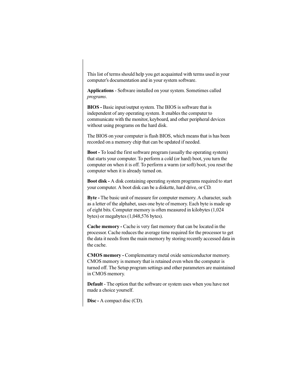 Terms and definitions | Gateway E-5250 User Manual | Page 37 / 46