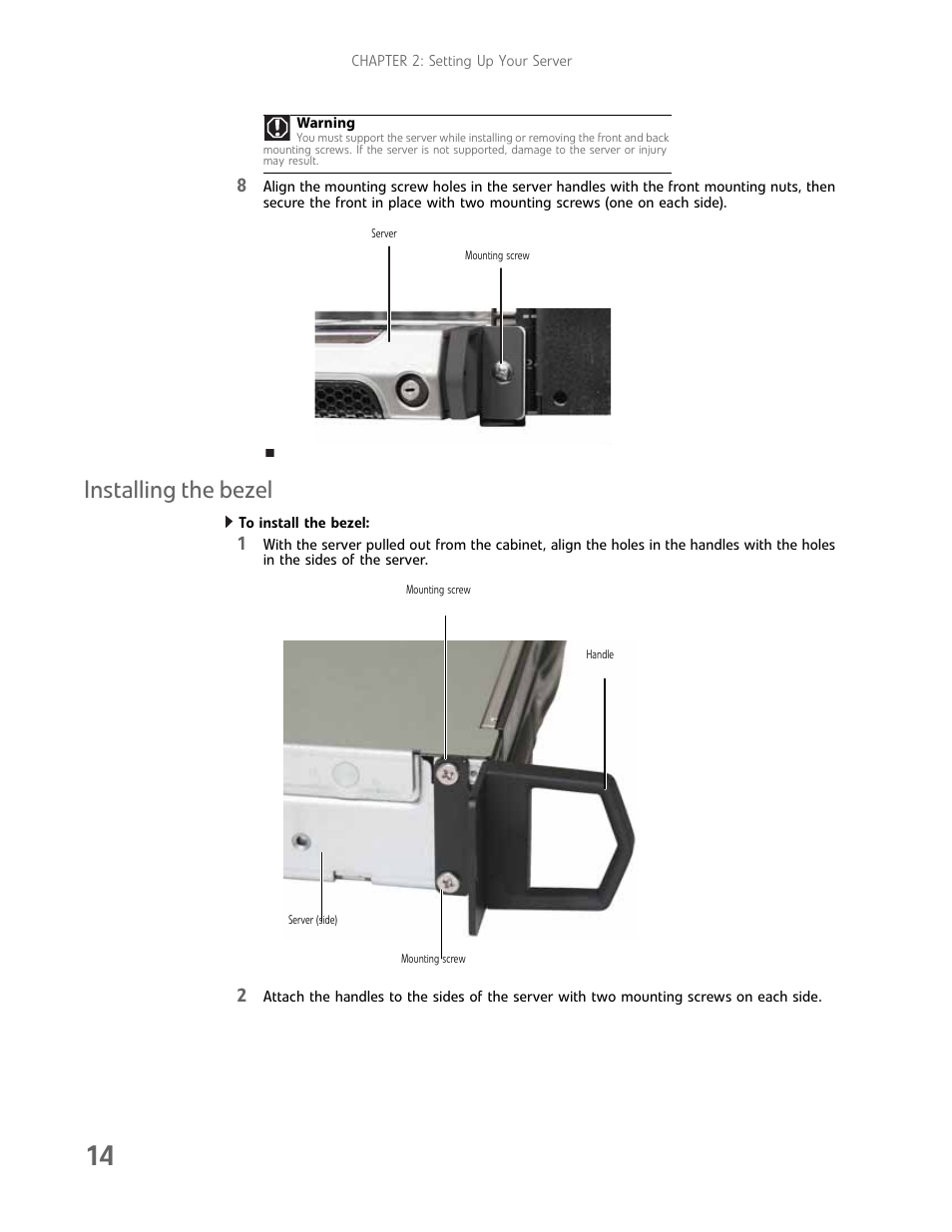 Installing the bezel | Gateway E-9425R User Manual | Page 20 / 118